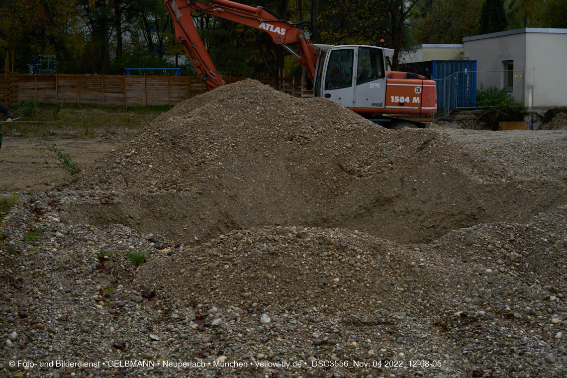 04.11.2022 - Baustelle an der Quiddestraße Haus für Kinder in Neuperlach